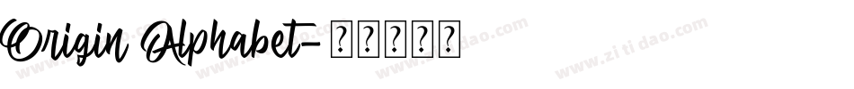 Origin Alphabet字体转换